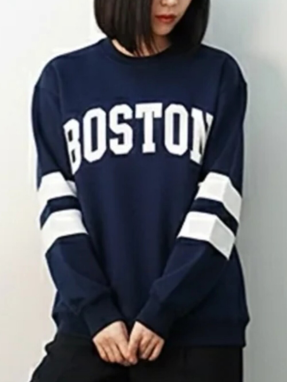 New York Popular Crewneck Sweatshirt 'Boston'  Unisex Small